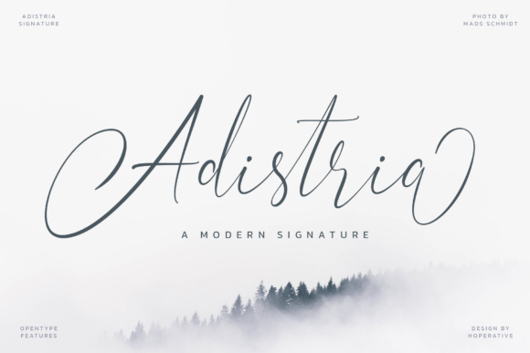 Adistria: A Stylish Script Font for Elegant Web Design