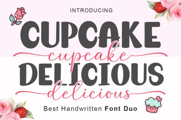 Cupcake Delicious Duo: A Stylish Font for Modern Marketing and Social Media Design