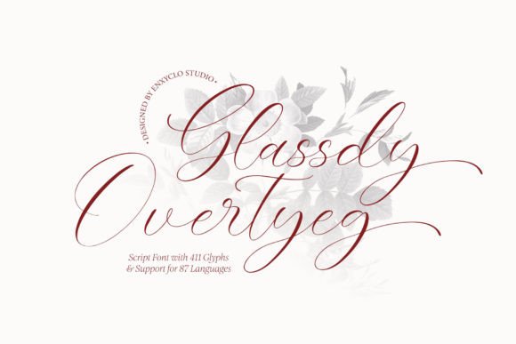 Glassdy Overtyeg: A Modern Script Font for Elegant Editorial Design