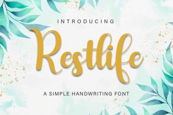 Restlife: A Bouncy Script Font for Crafters and Product Designers