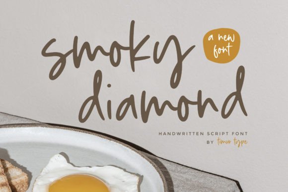 Smoky Diamond Font: Elevate Your Brand with Sharp, Handwritten Elegance